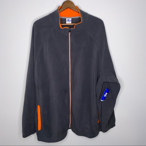 STARTER Other - NWT STARTER 3XL GRAY FLEECE FULL ZIP JACKET